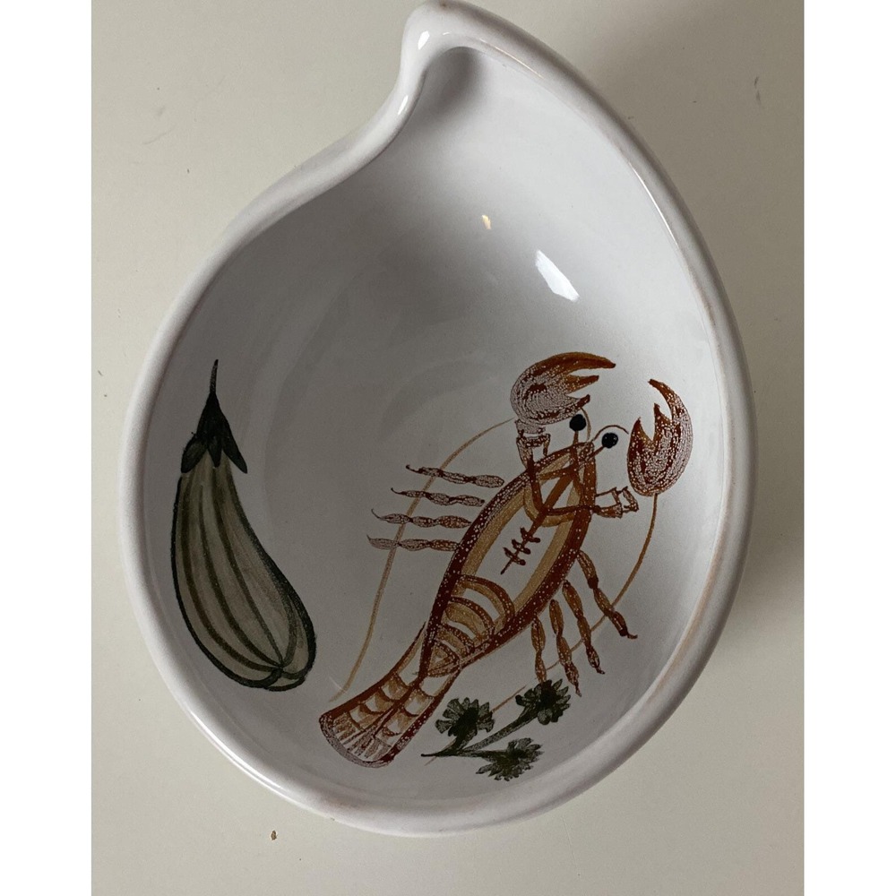 Vintage Mid Century Danish Modern Weiningen Switzerland Lobster Bowl Soup